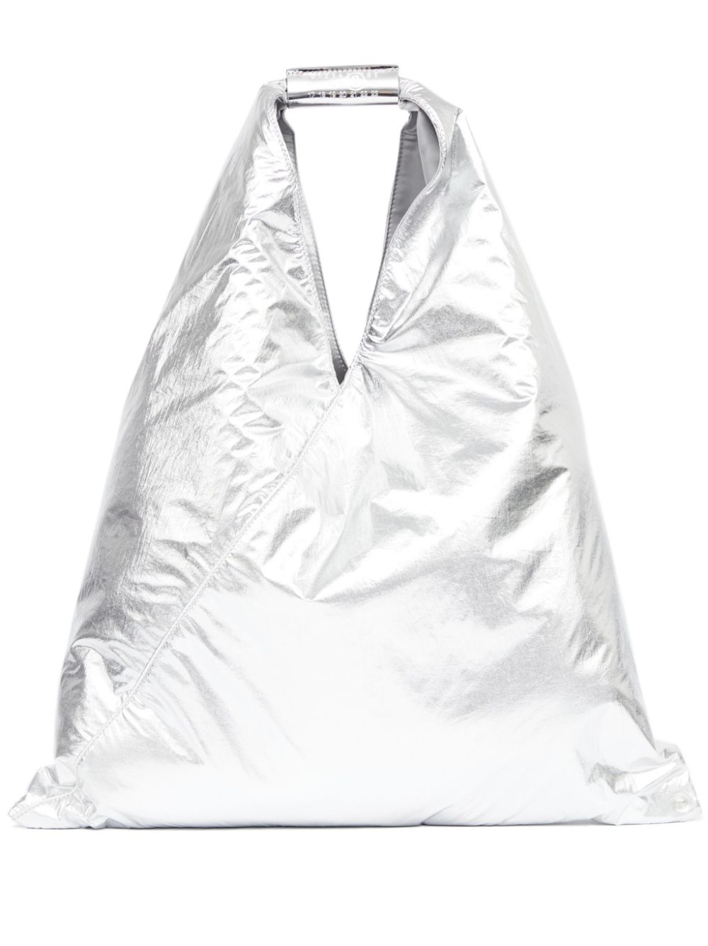 MM6 Maison Margiela Classic Japanese metallic-effect tote bag - Silver von MM6 Maison Margiela