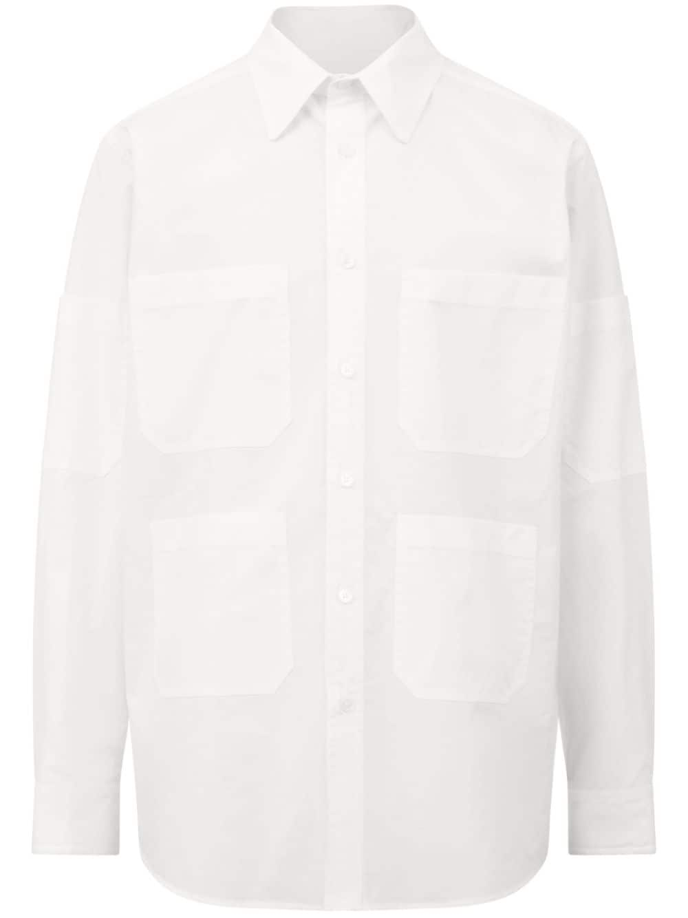 MM6 Maison Margiela Cotton poplin shirt - White von MM6 Maison Margiela