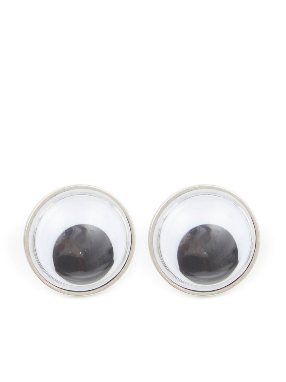 MM6 Maison Margiela Google Eyes pin brooch - White von MM6 Maison Margiela