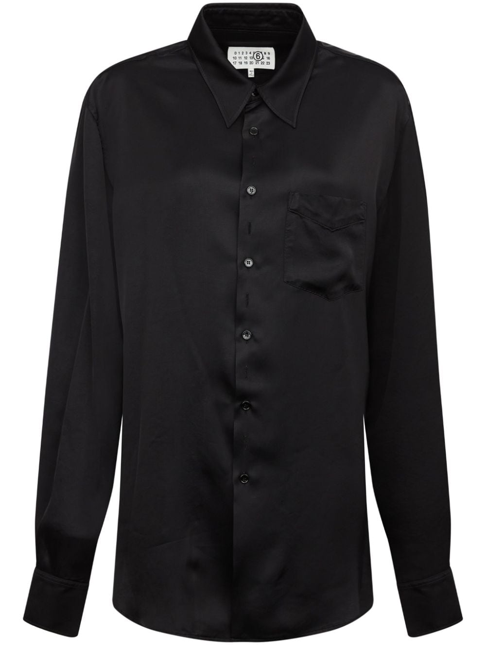 MM6 Maison Margiela Lining Look two-way slit-back shirt - Black von MM6 Maison Margiela