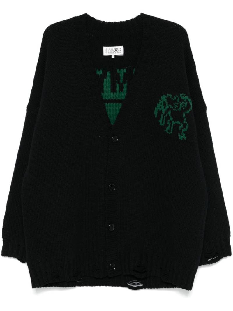 MM6 Maison Margiela Lost My Pet cardigan - Black von MM6 Maison Margiela