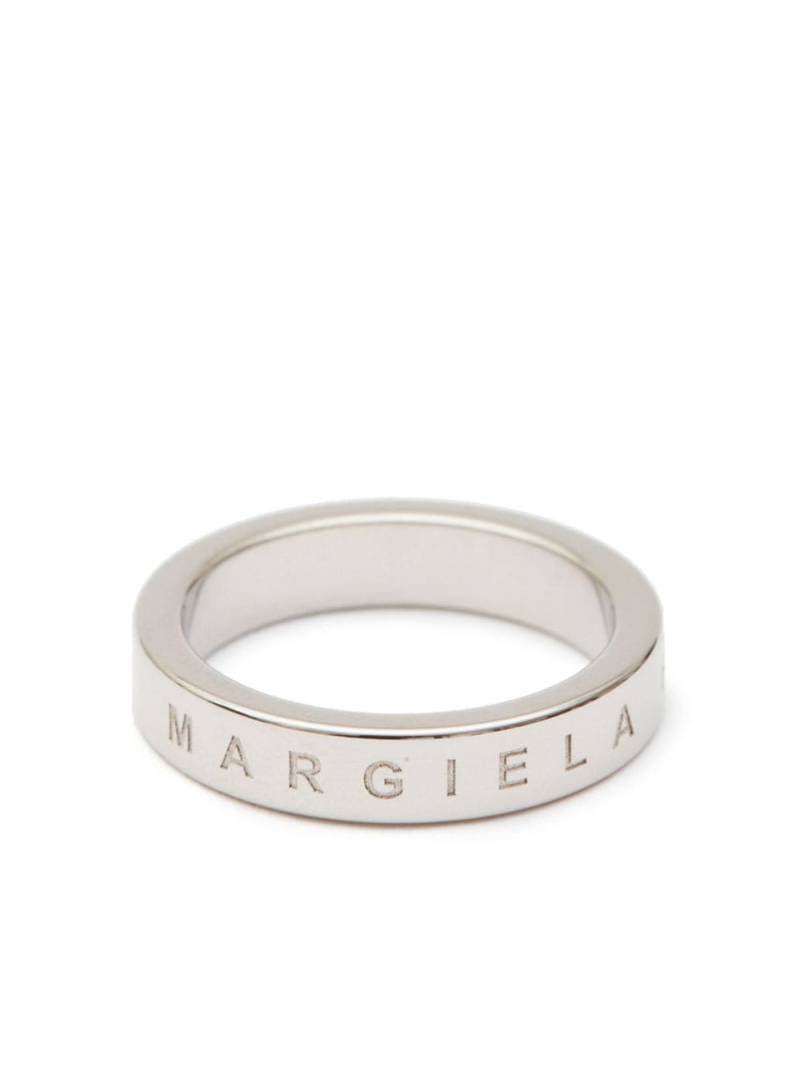 MM6 Maison Margiela Minimal engraved ring - Silver von MM6 Maison Margiela