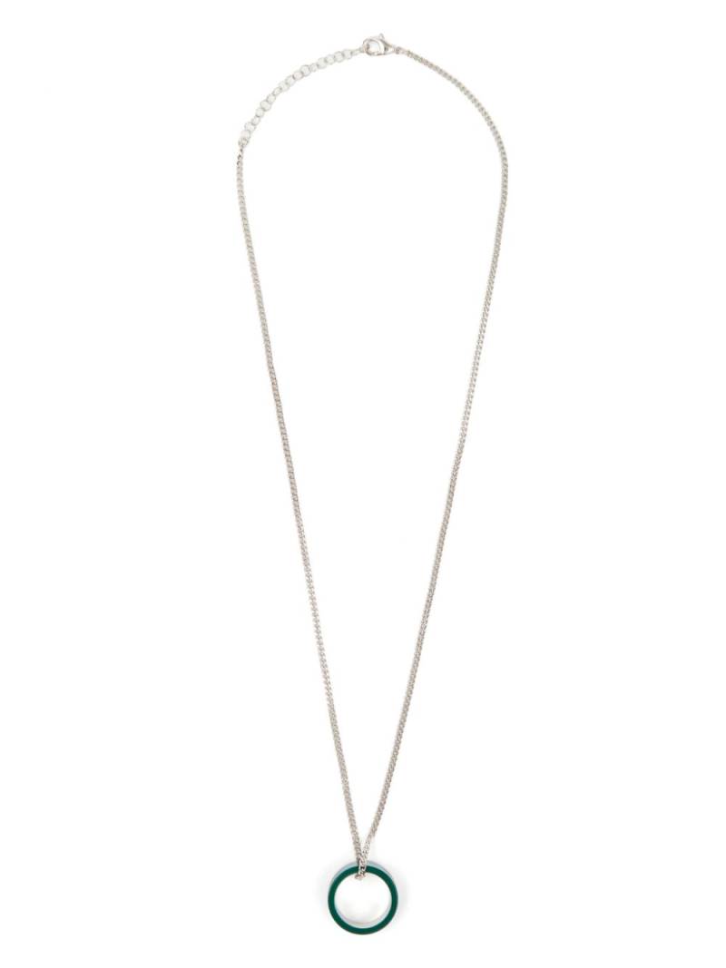 MM6 Maison Margiela Minimal pendant logo necklace - Green von MM6 Maison Margiela