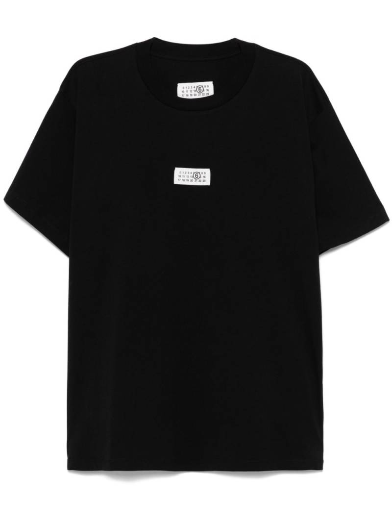 MM6 Maison Margiela Numbers-motif T-shirt - Black von MM6 Maison Margiela