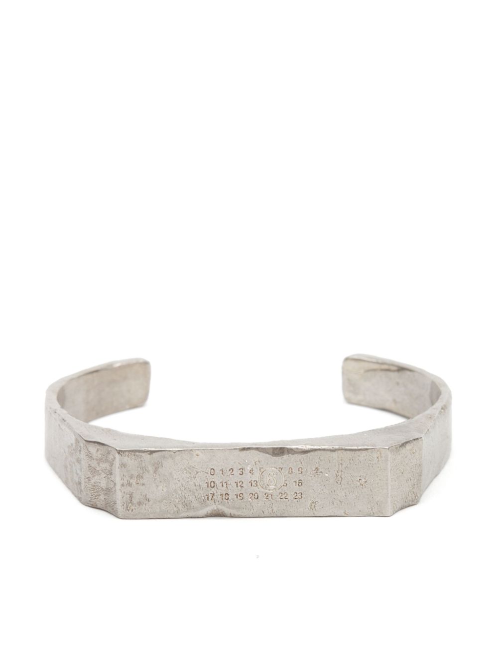 MM6 Maison Margiela Numbers-motif cuff bracelet - Silver von MM6 Maison Margiela