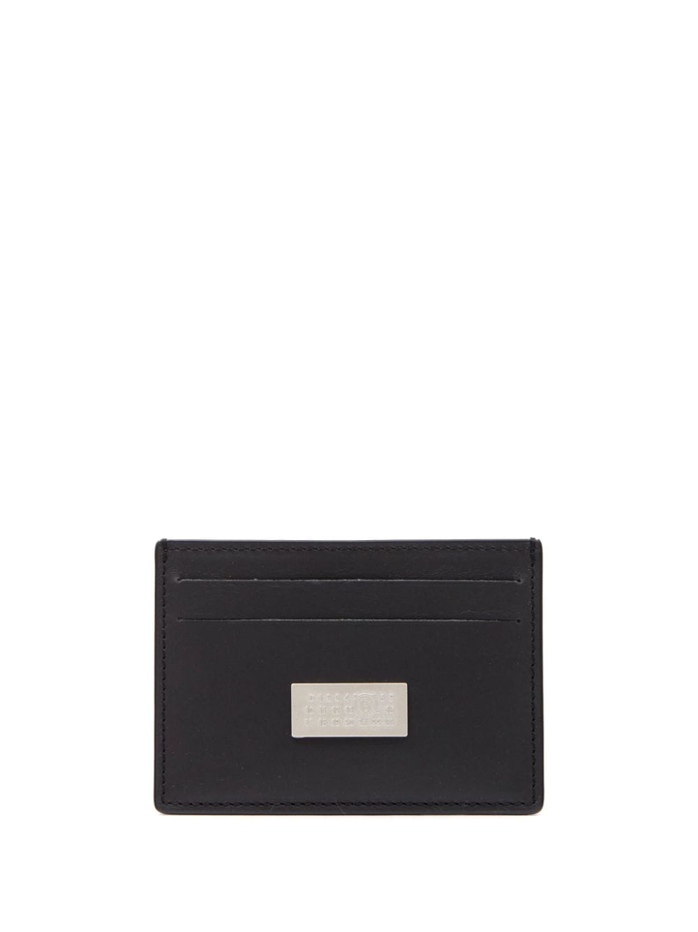 MM6 Maison Margiela Numbers-motif leather card holder - Black von MM6 Maison Margiela