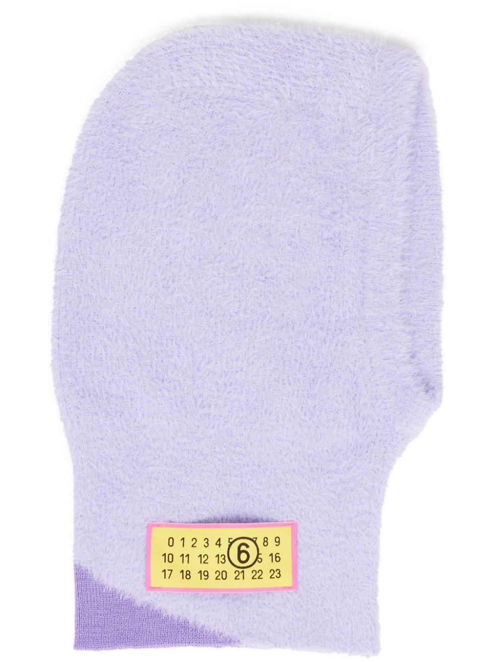 MM6 Maison Margiela Numbers-motif textured balaclava - Purple von MM6 Maison Margiela