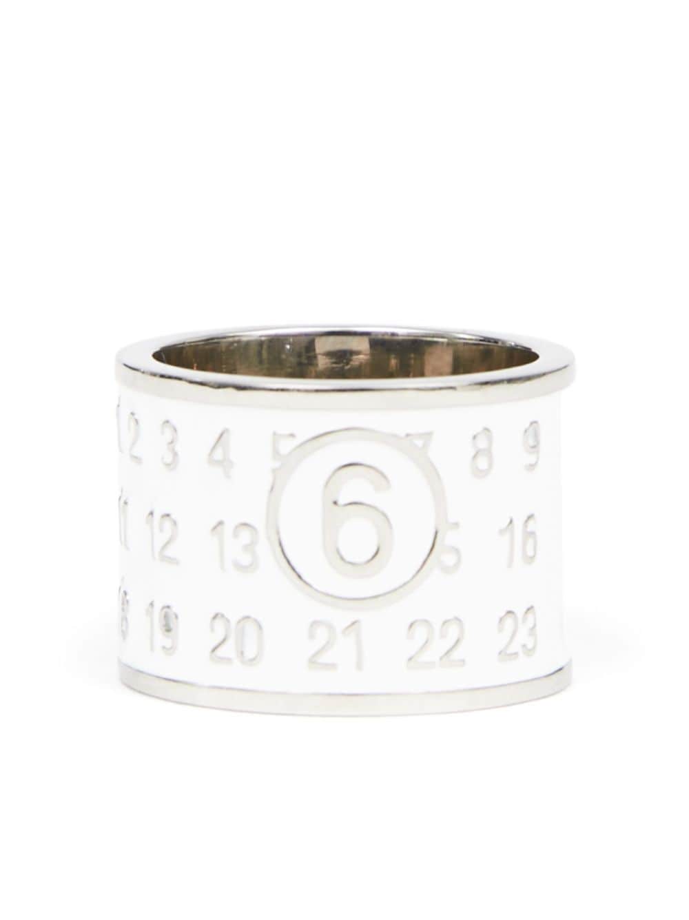 MM6 Maison Margiela Numeric Minimal Signature ring - Silver von MM6 Maison Margiela