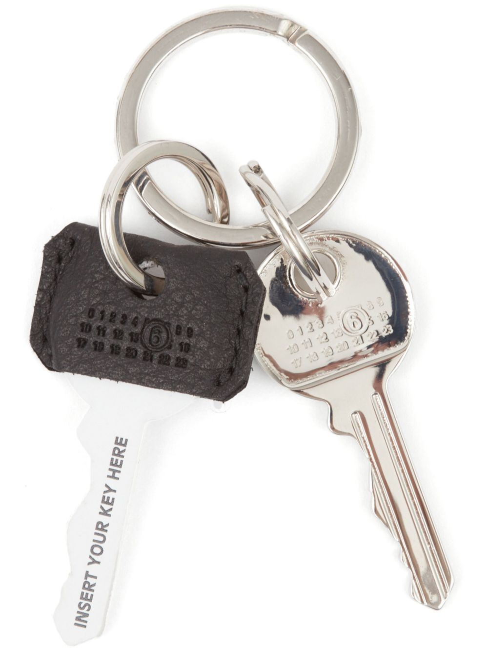 MM6 Maison Margiela Numeric Signature keyring - Silver von MM6 Maison Margiela