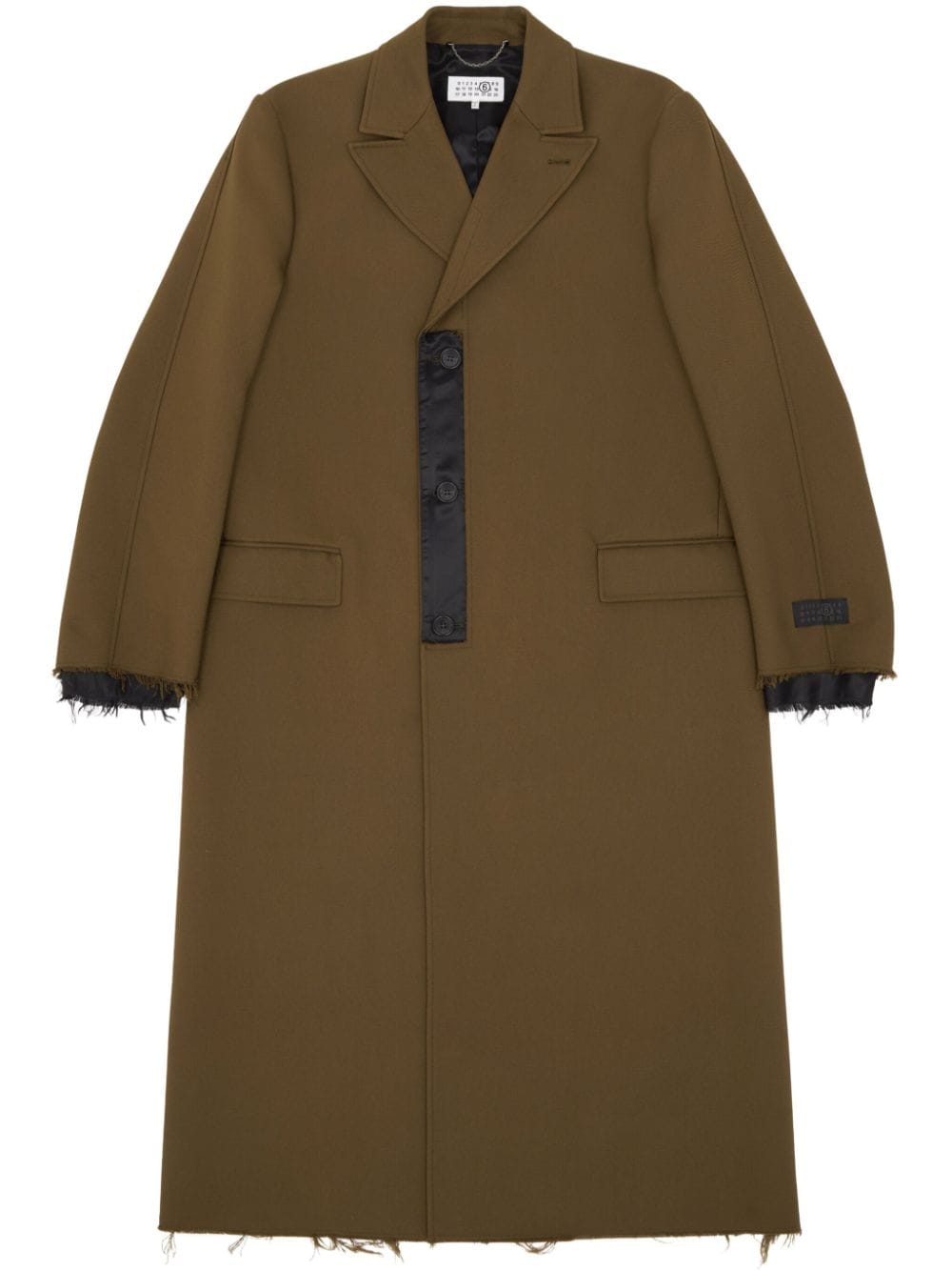 MM6 Maison Margiela Numeric Signature single-breasted coat - Brown von MM6 Maison Margiela