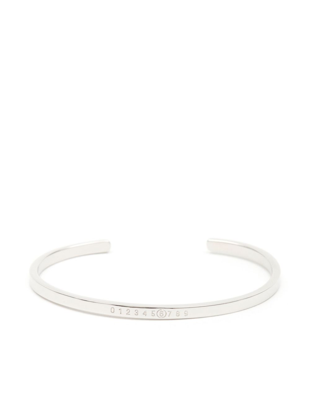 MM6 Maison Margiela Numeric engraved cuff bracelet - Silver von MM6 Maison Margiela