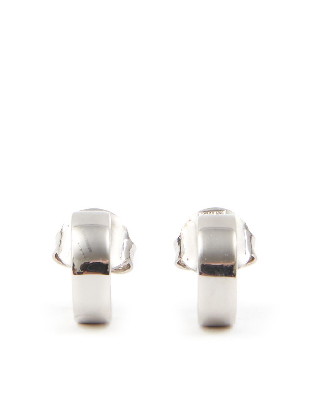 MM6 Maison Margiela Numeric engraved hoop earrings - Silver von MM6 Maison Margiela