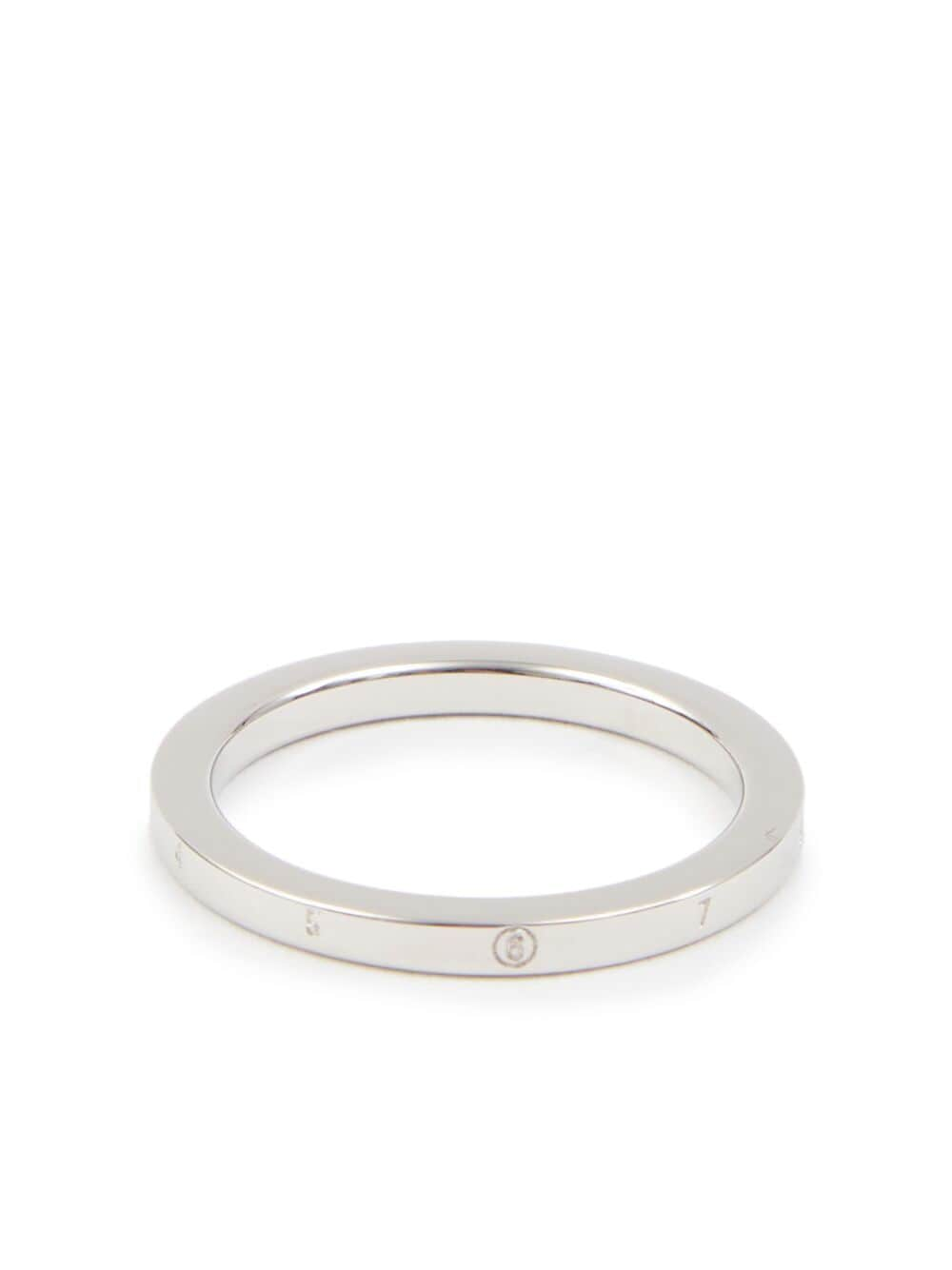 MM6 Maison Margiela Numeric engraved ring - Silver von MM6 Maison Margiela