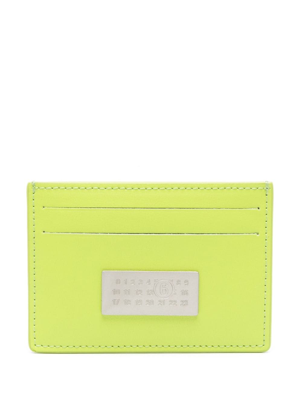 MM6 Maison Margiela Numeric leather card holder - Green von MM6 Maison Margiela