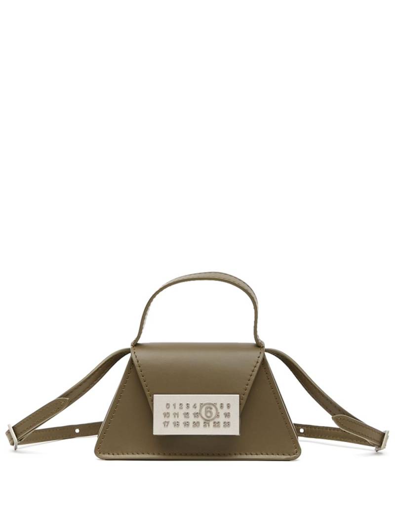 MM6 Maison Margiela Numeric leather mini bag - Green von MM6 Maison Margiela