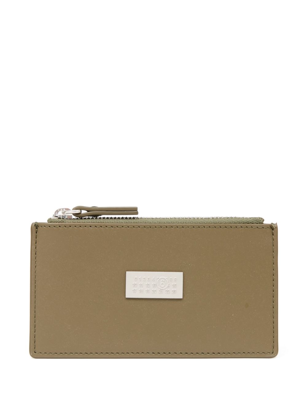 MM6 Maison Margiela Numeric leather wallet - Neutrals von MM6 Maison Margiela