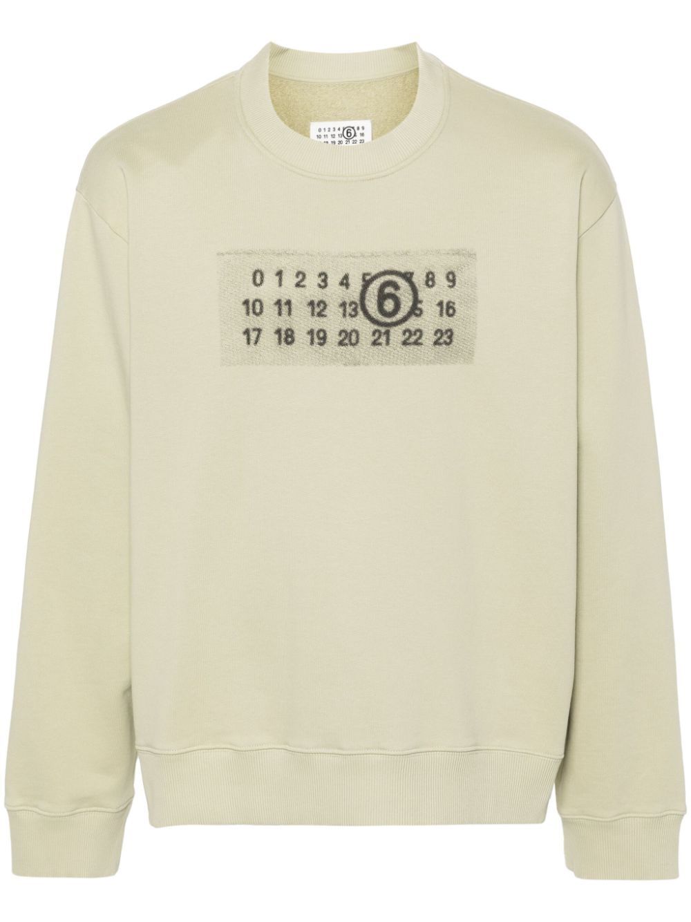 MM6 Maison Margiela Rasterized Zip-print sweatshirt - Green von MM6 Maison Margiela