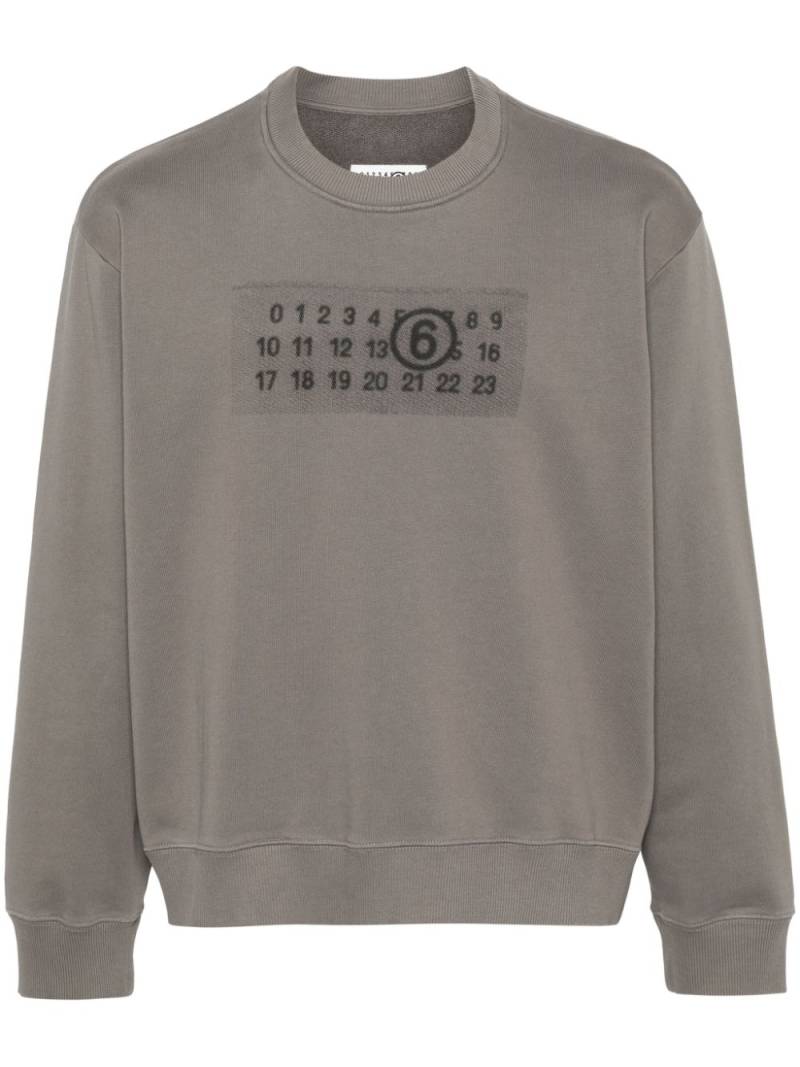 MM6 Maison Margiela Rasterized Zip-print sweatshirt - Grey von MM6 Maison Margiela