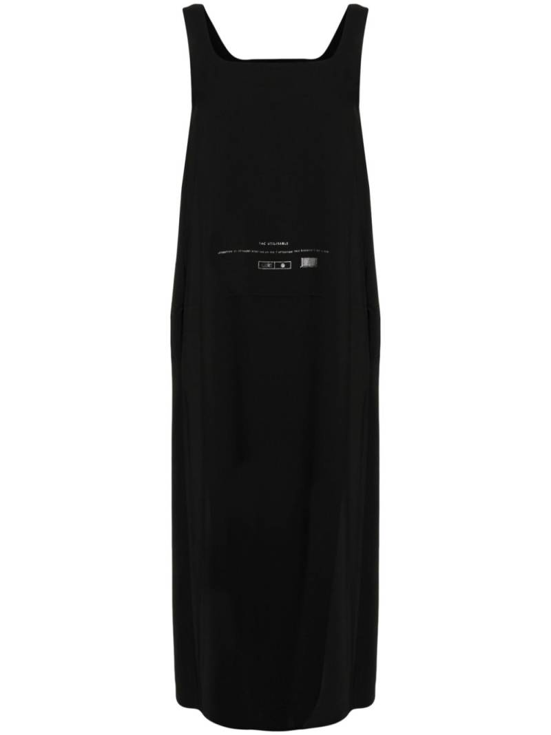 MM6 Maison Margiela Sac Utilisable-print maxi dress - Black von MM6 Maison Margiela