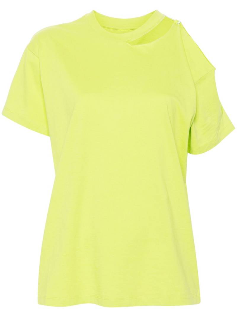 MM6 Maison Margiela Safety Pin cotton T-shirt - Green von MM6 Maison Margiela