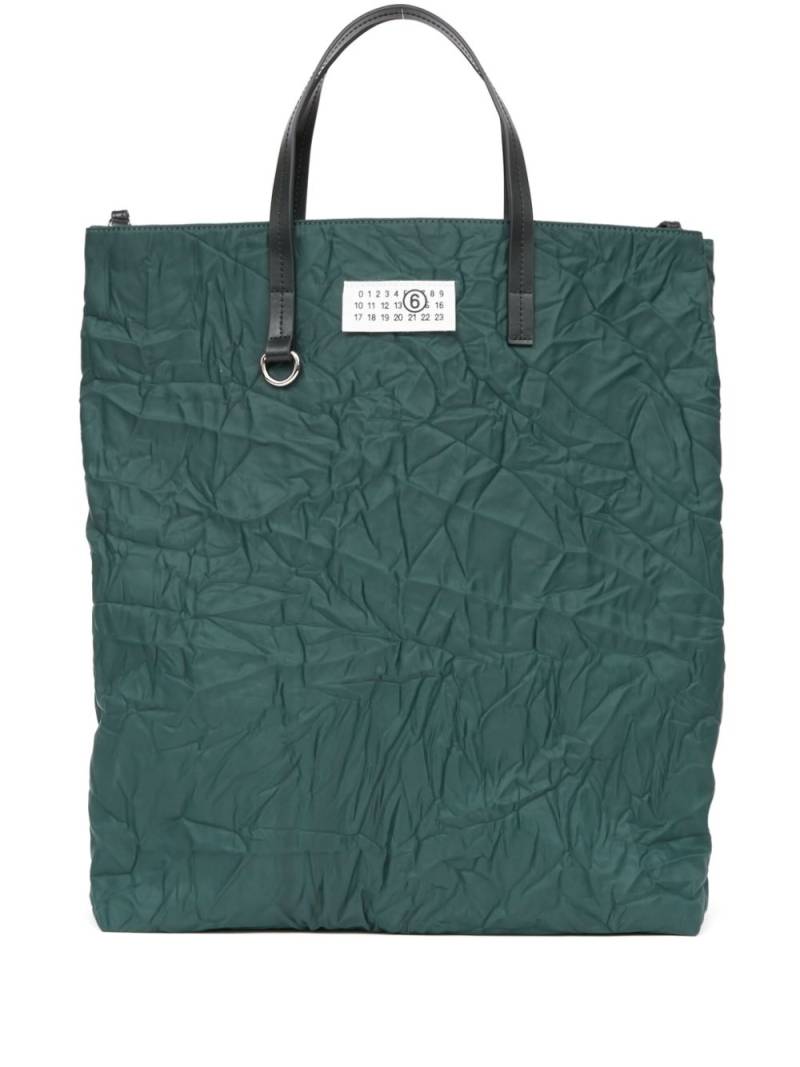 MM6 Maison Margiela Shopping logo-patch tote bag - Green von MM6 Maison Margiela