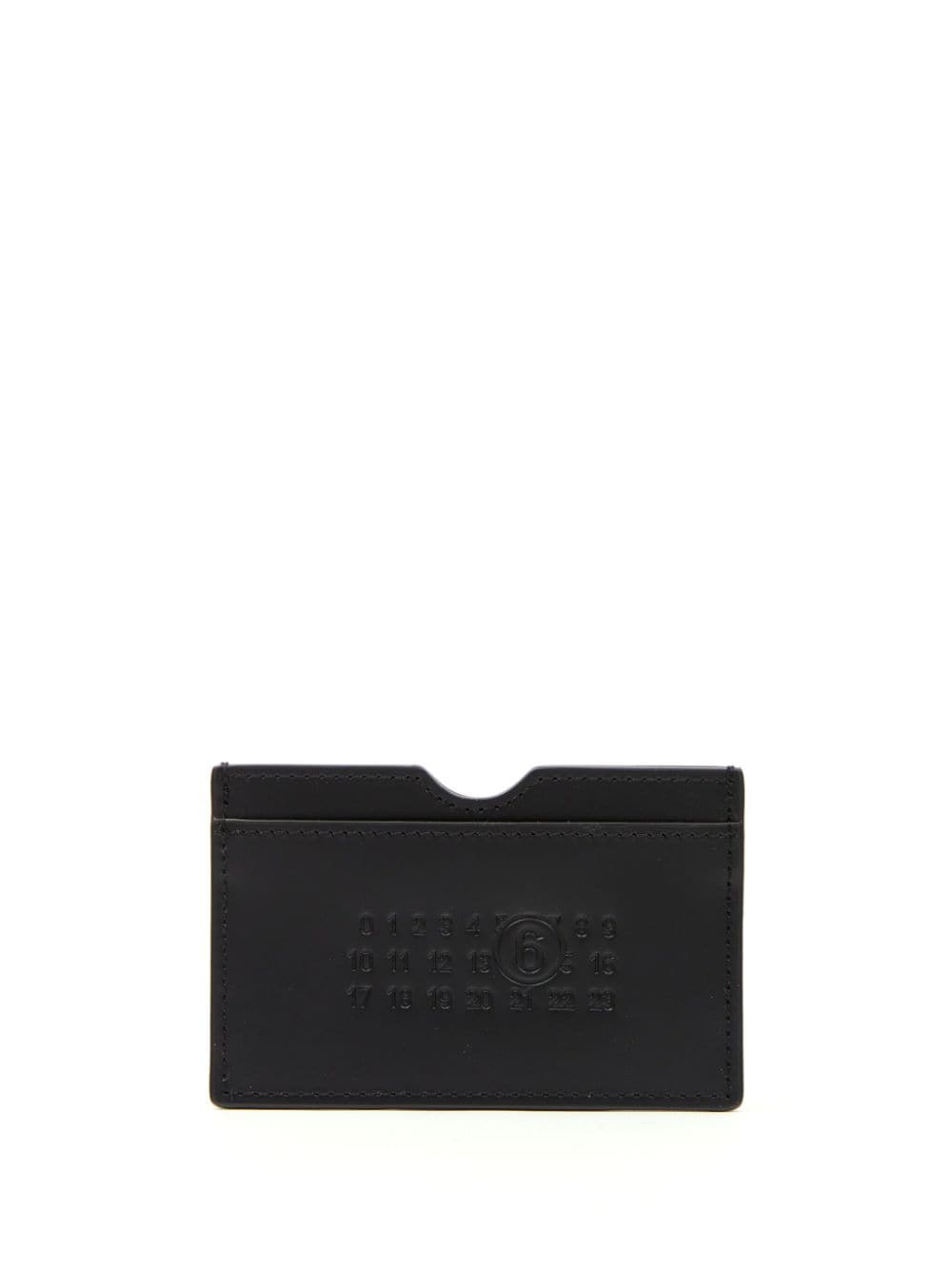 MM6 Maison Margiela Signature leather cardholder - Black von MM6 Maison Margiela