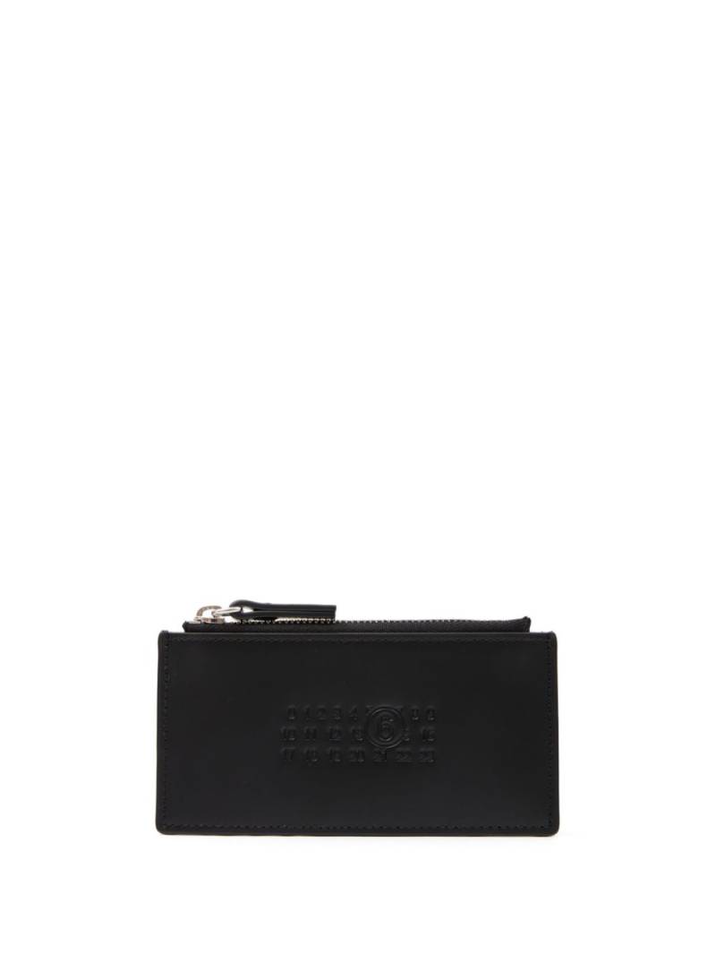 MM6 Maison Margiela Signature leather cardholder - Black von MM6 Maison Margiela