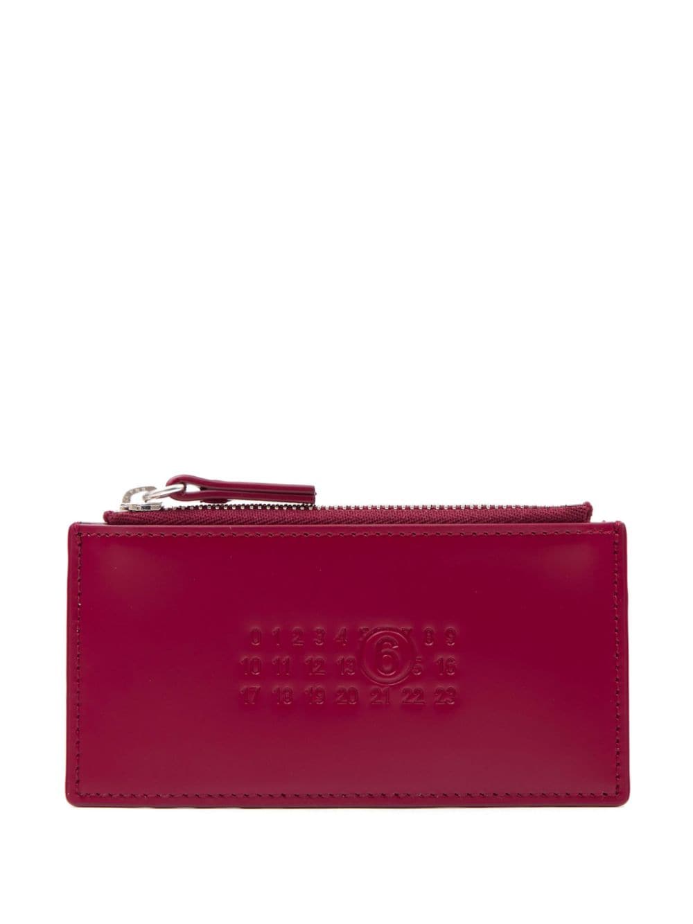 MM6 Maison Margiela Signature leather cardholder - Pink von MM6 Maison Margiela