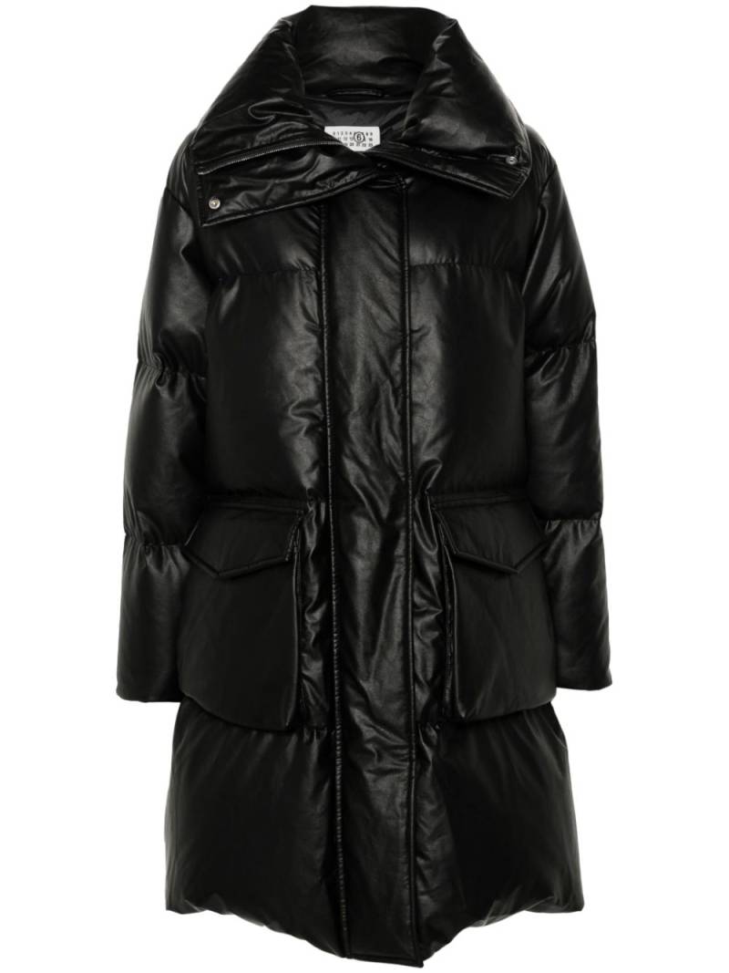 MM6 Maison Margiela Signature single-stitch coat - Black von MM6 Maison Margiela