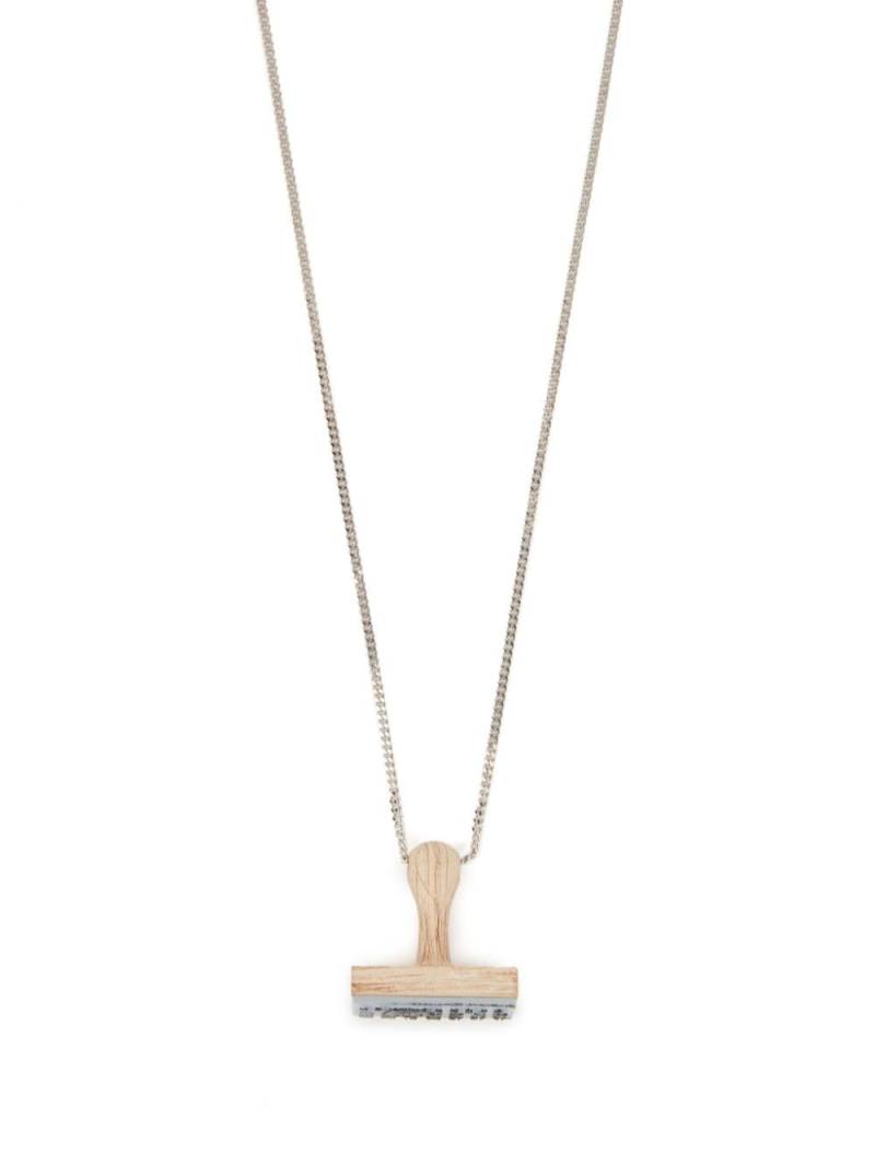 MM6 Maison Margiela Stamp pendant necklace - Silver von MM6 Maison Margiela