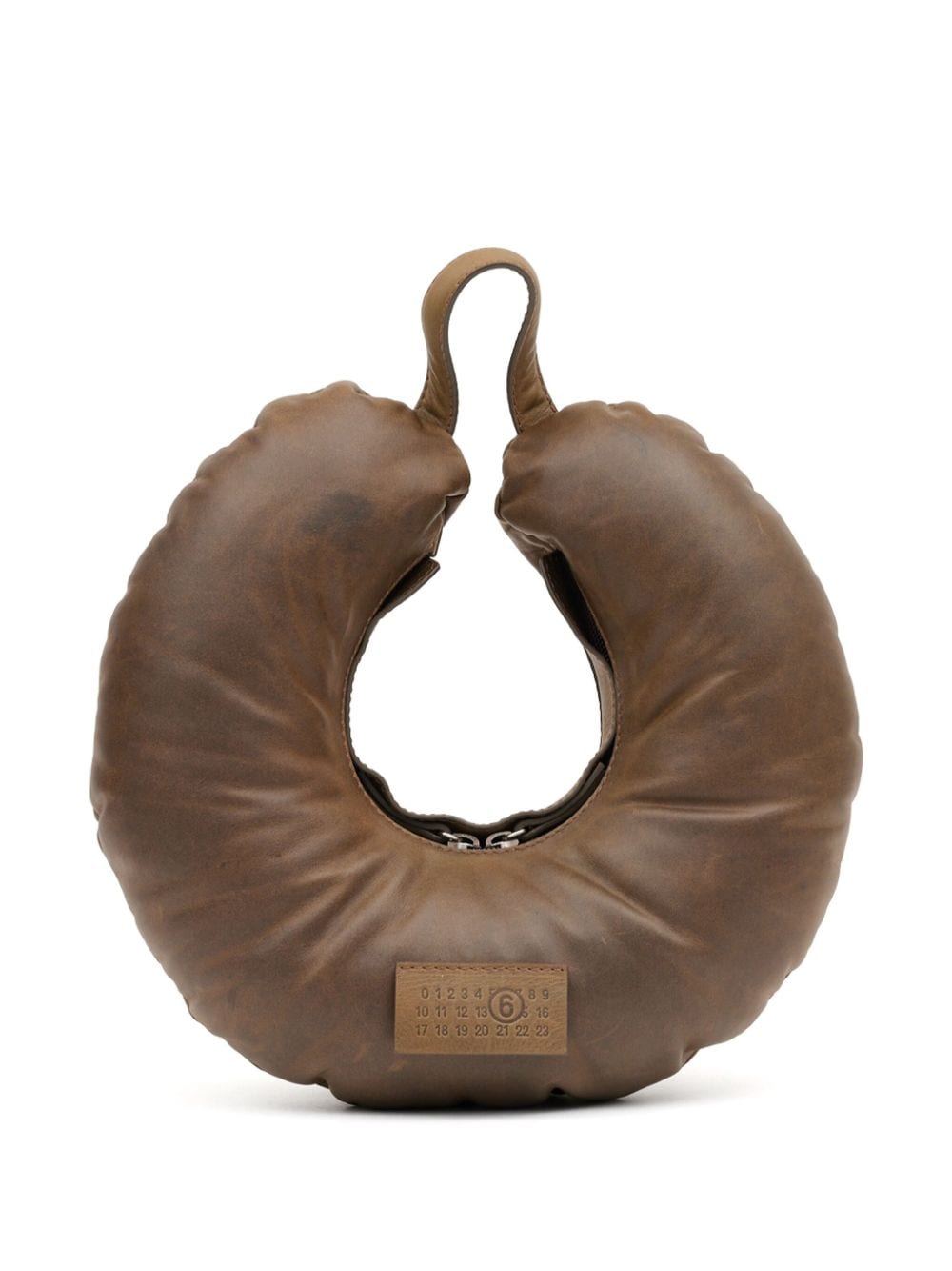 MM6 Maison Margiela Travel Pillow leather shoulder bag - Brown von MM6 Maison Margiela