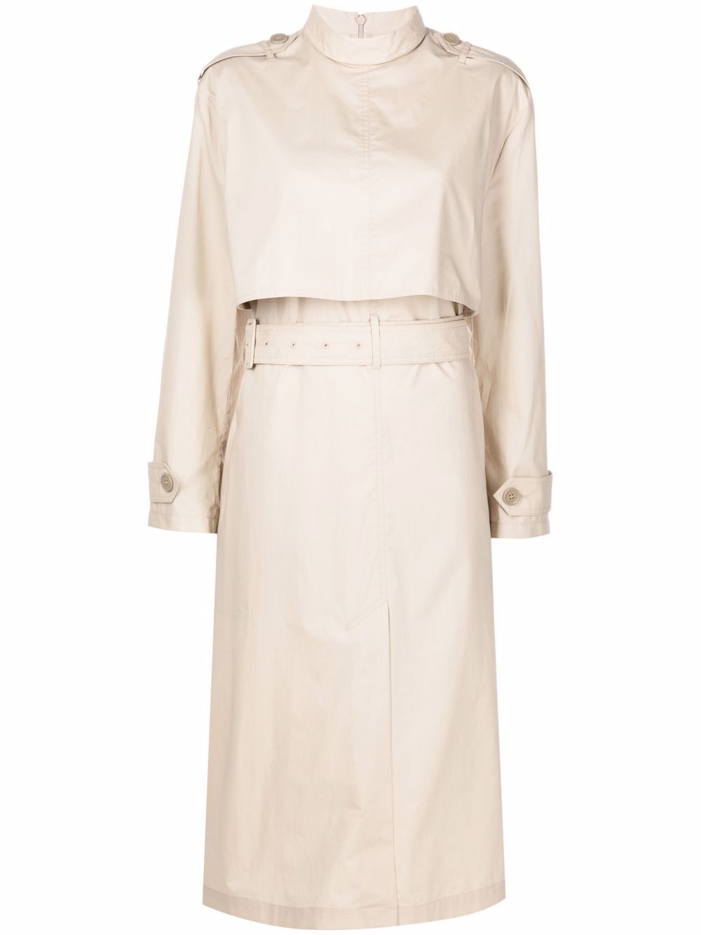 MM6 Maison Margiela Trench cotton midi dress - Neutrals von MM6 Maison Margiela