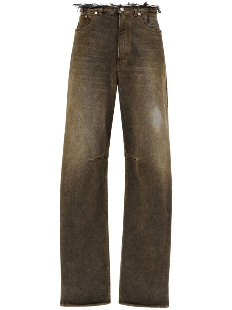 MM6 Maison Margiela acid-wash mid-rise jeans - Brown von MM6 Maison Margiela