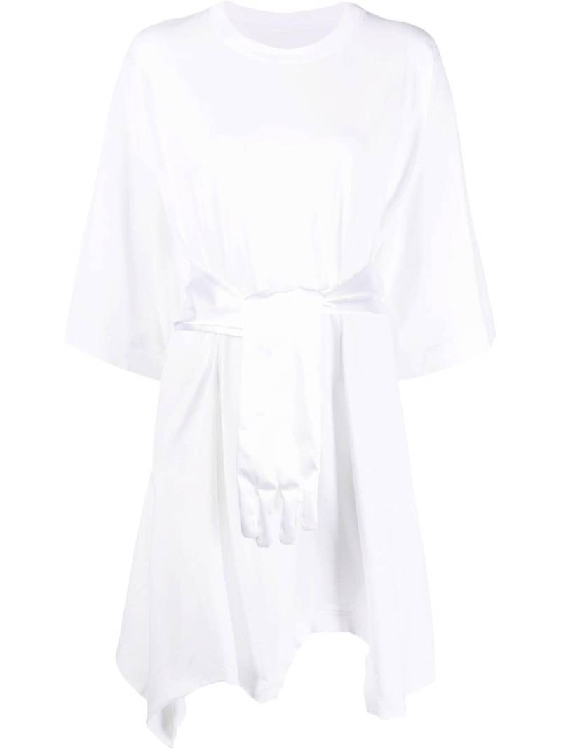 MM6 Maison Margiela asymmetric hem T-shirt dress - White von MM6 Maison Margiela