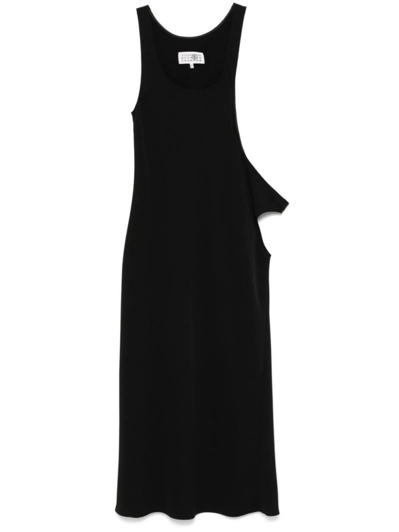 MM6 Maison Margiela asymmetric midi dress - Black von MM6 Maison Margiela