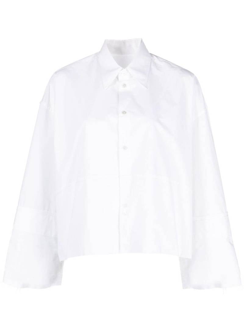 MM6 Maison Margiela cropped cotton shirt - White von MM6 Maison Margiela