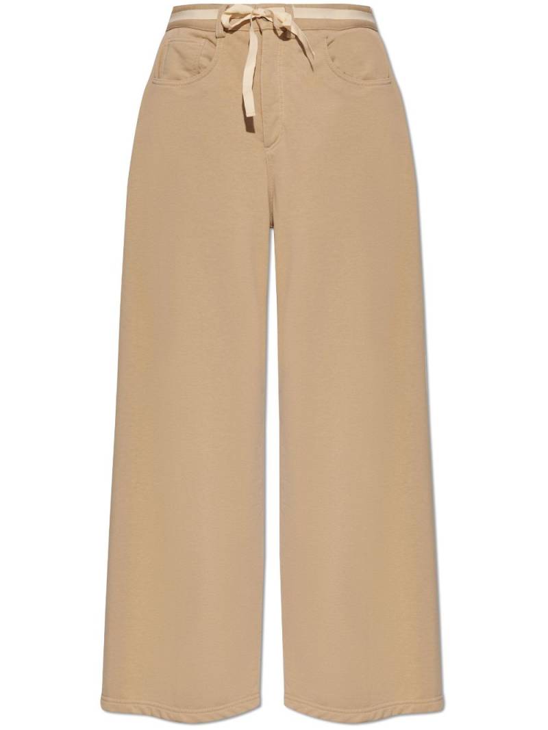 MM6 Maison Margiela belted cotton palazzo pants - Neutrals von MM6 Maison Margiela