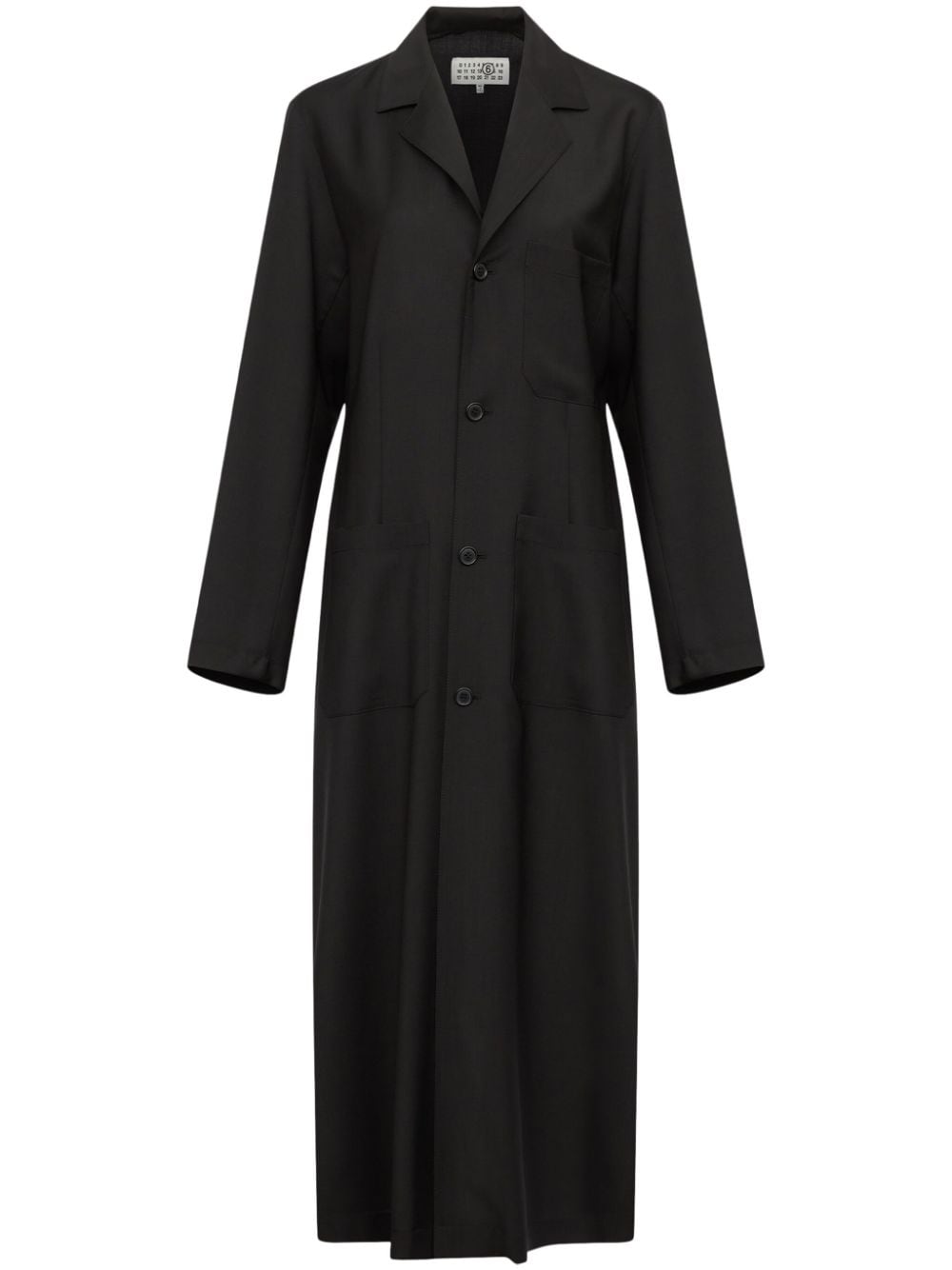 MM6 Maison Margiela belted single-breasted maxi coat - Black von MM6 Maison Margiela