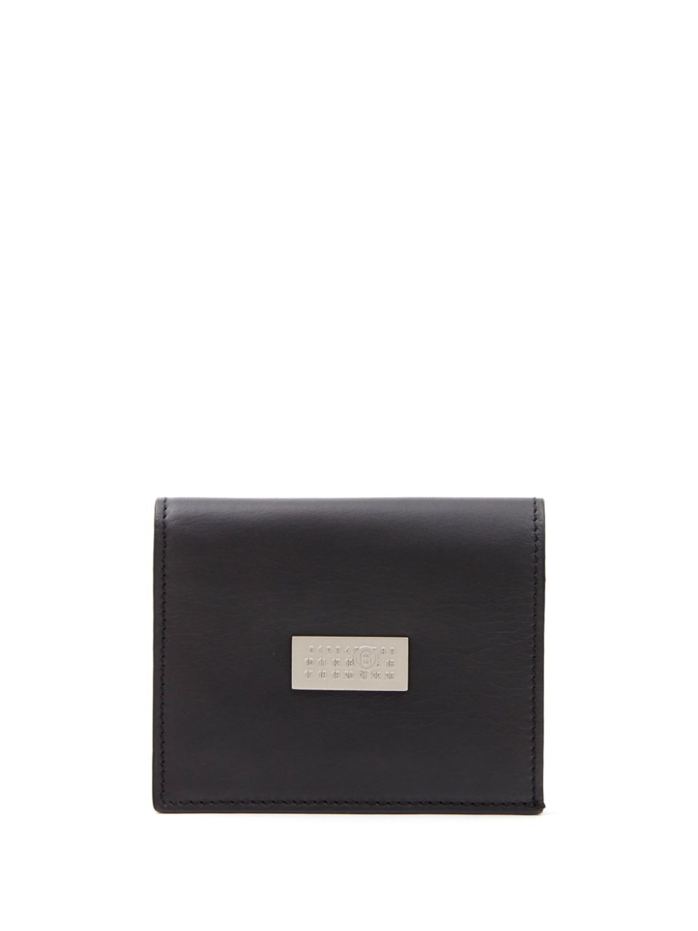 MM6 Maison Margiela bifold wallet with numeric logo - Black von MM6 Maison Margiela