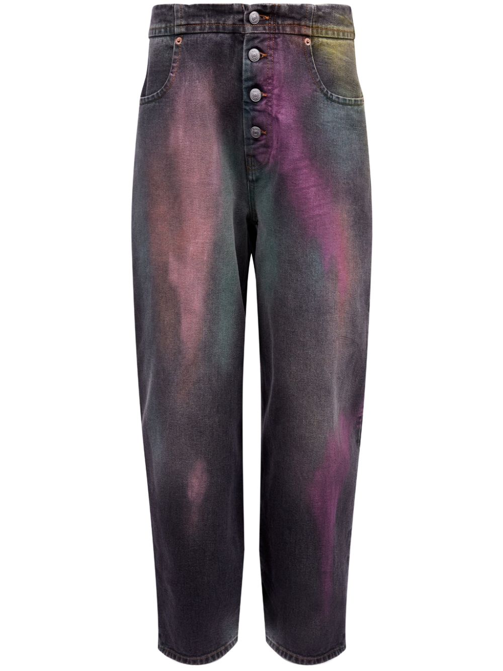 MM6 Maison Margiela bleached-effect straight-leg jeans - Blue von MM6 Maison Margiela