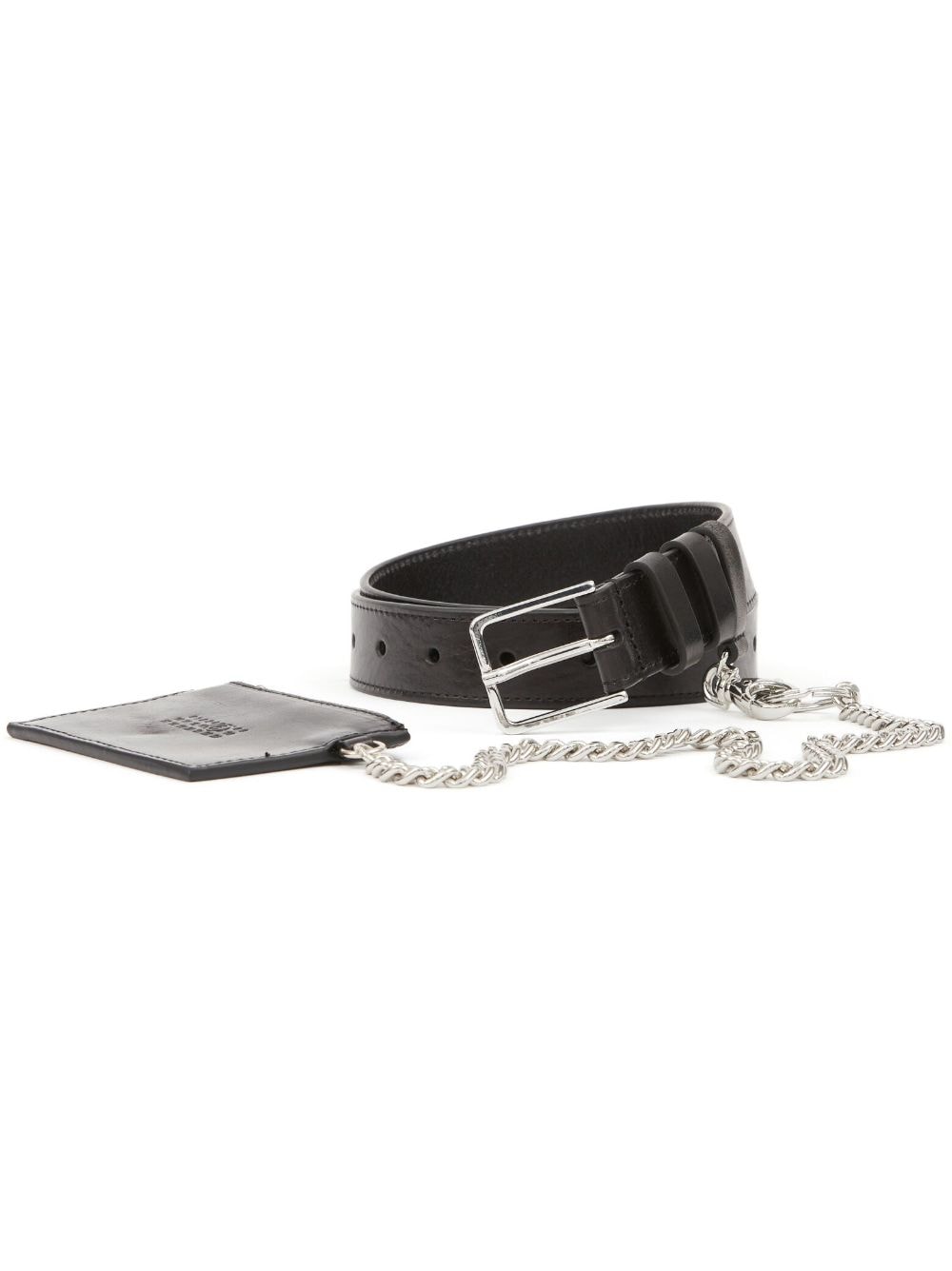 MM6 Maison Margiela chain-link buckle belt - Black von MM6 Maison Margiela