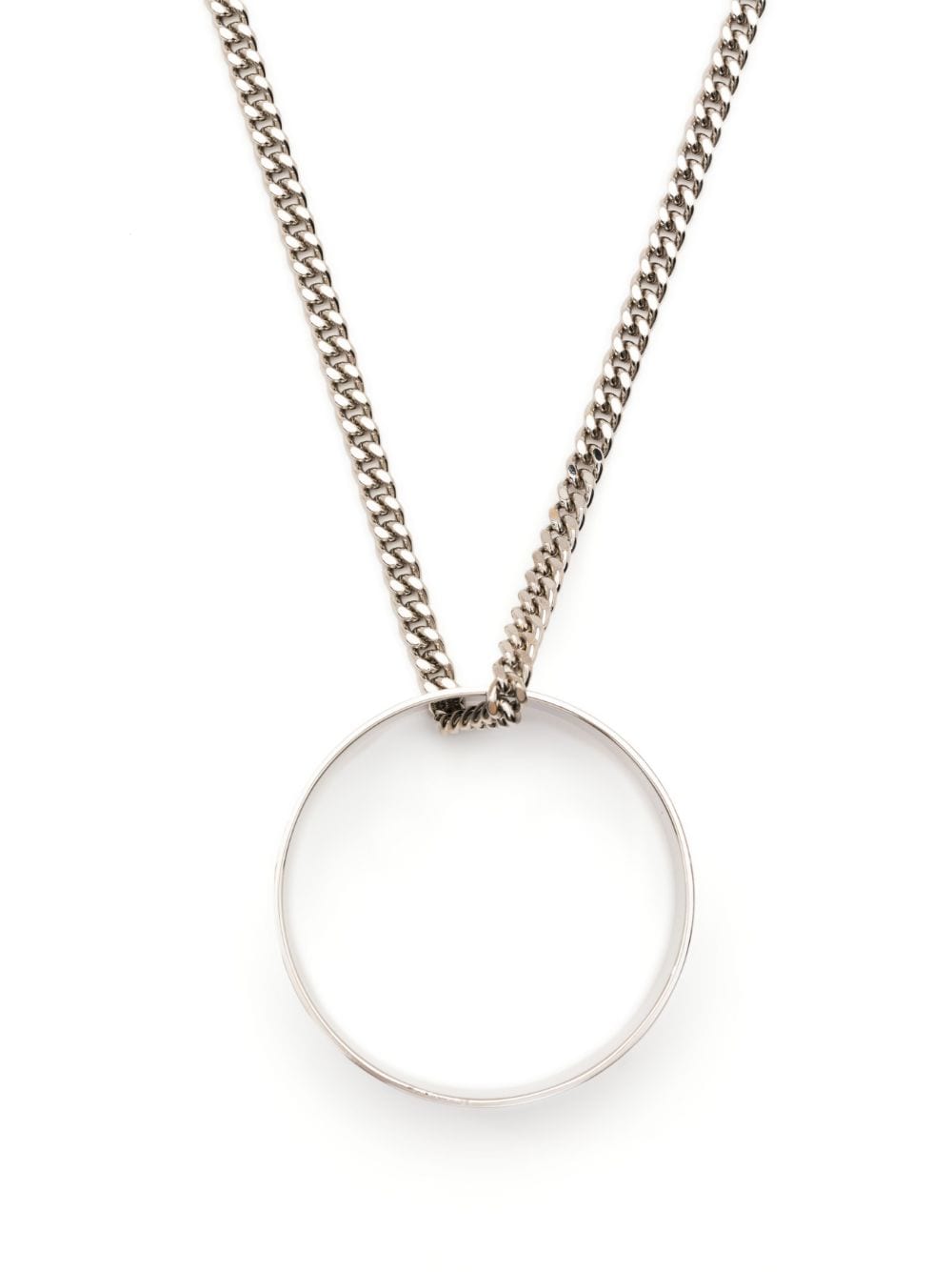 MM6 Maison Margiela circular-pendant necklace - Silver von MM6 Maison Margiela