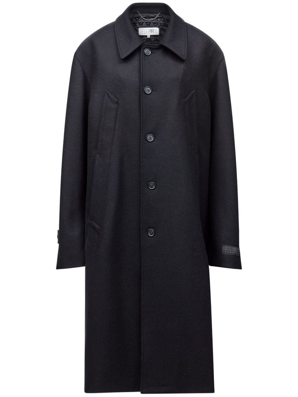 MM6 Maison Margiela classic collar buttoned coat - Black von MM6 Maison Margiela