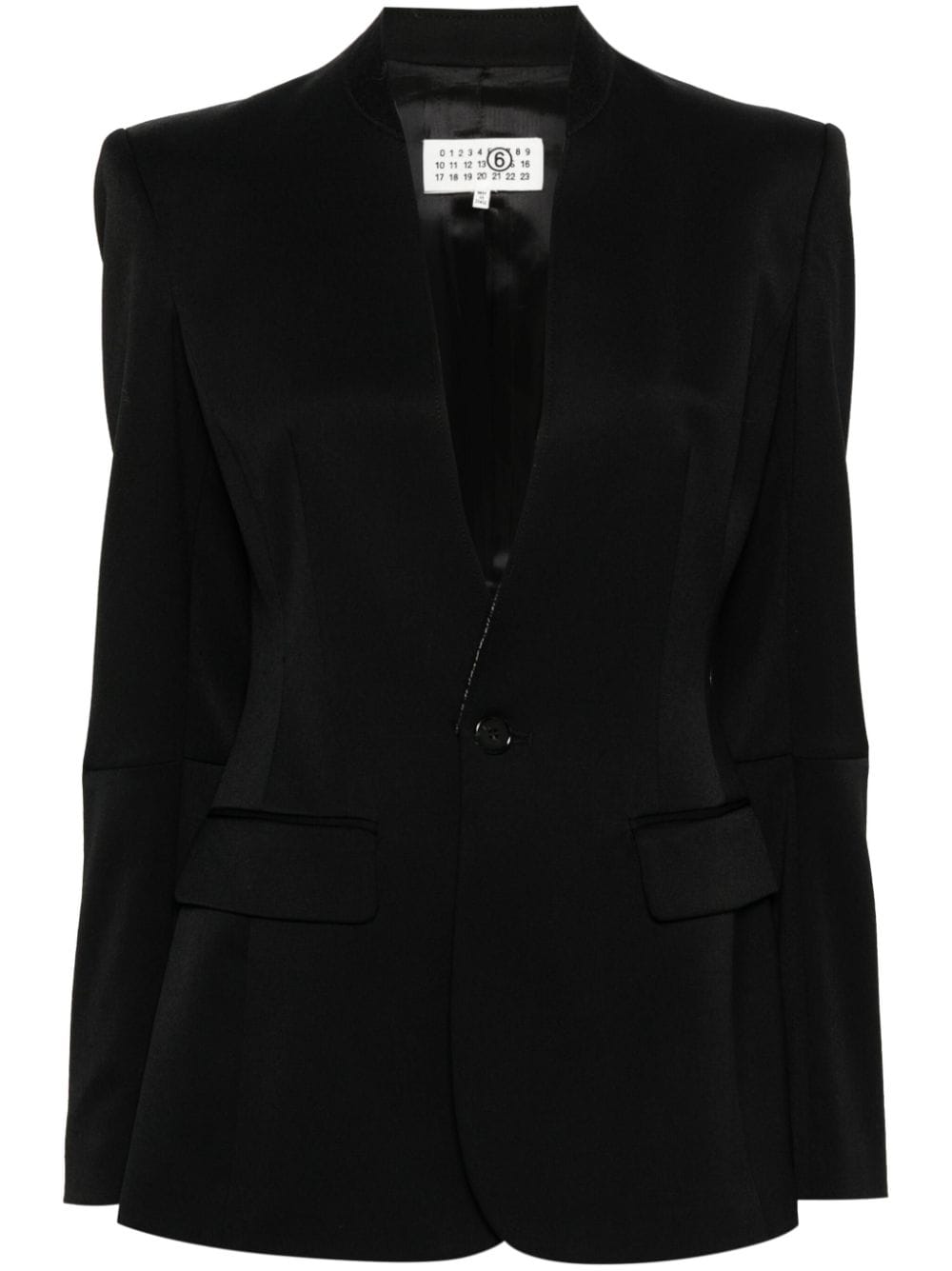 MM6 Maison Margiela contrast-stitching single-breasted blazer - Black von MM6 Maison Margiela