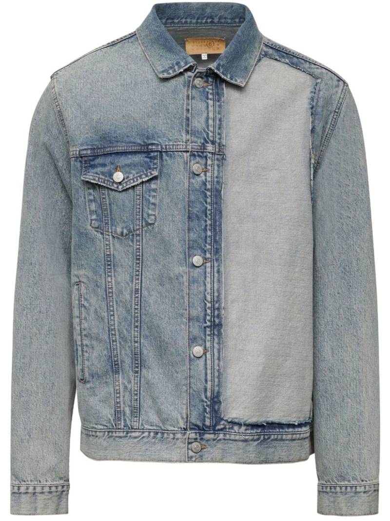 MM6 Maison Margiela contrasting denim jacket - Blue von MM6 Maison Margiela