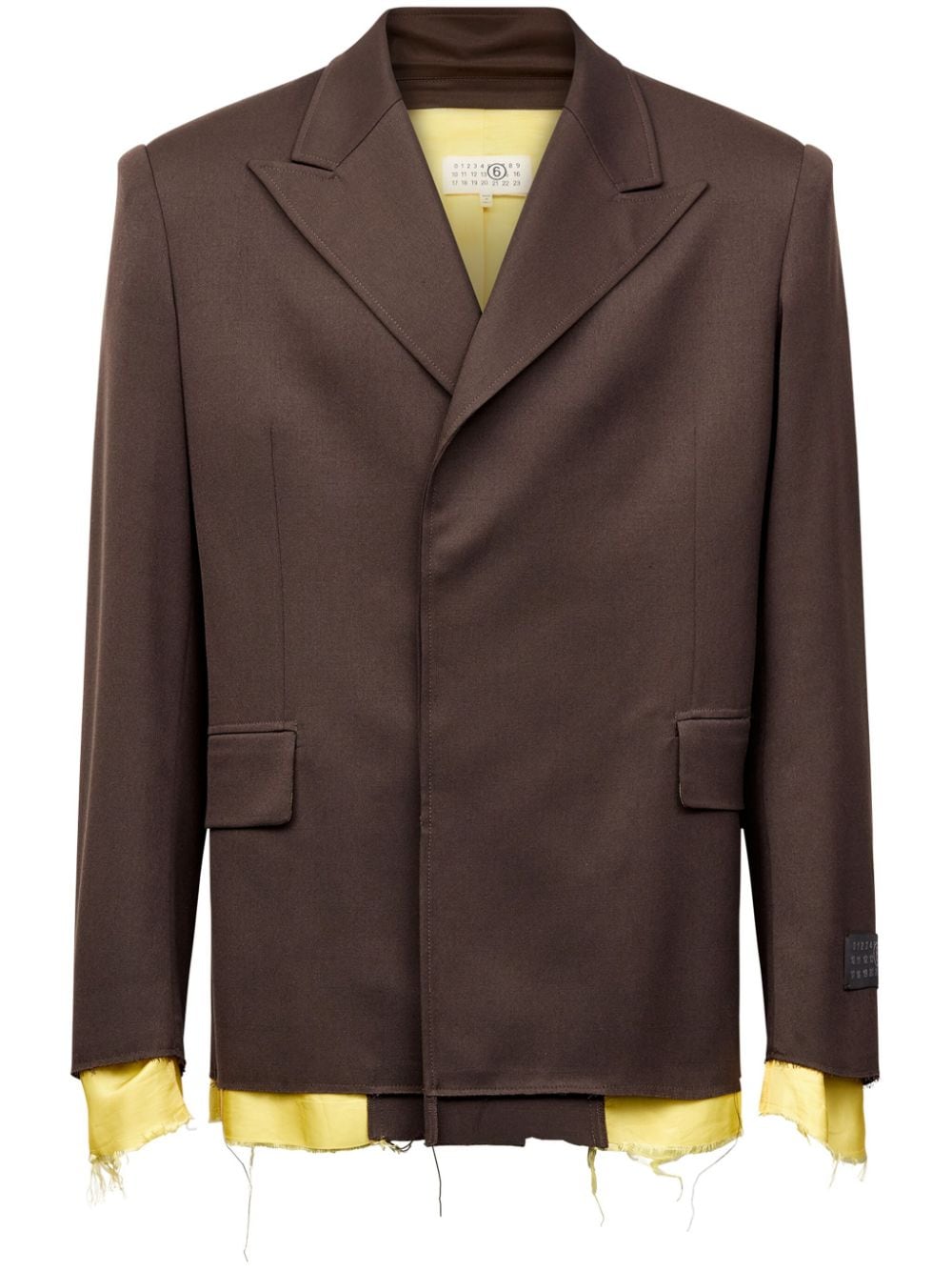 MM6 Maison Margiela contrasting long-sleeve blazer - Brown von MM6 Maison Margiela