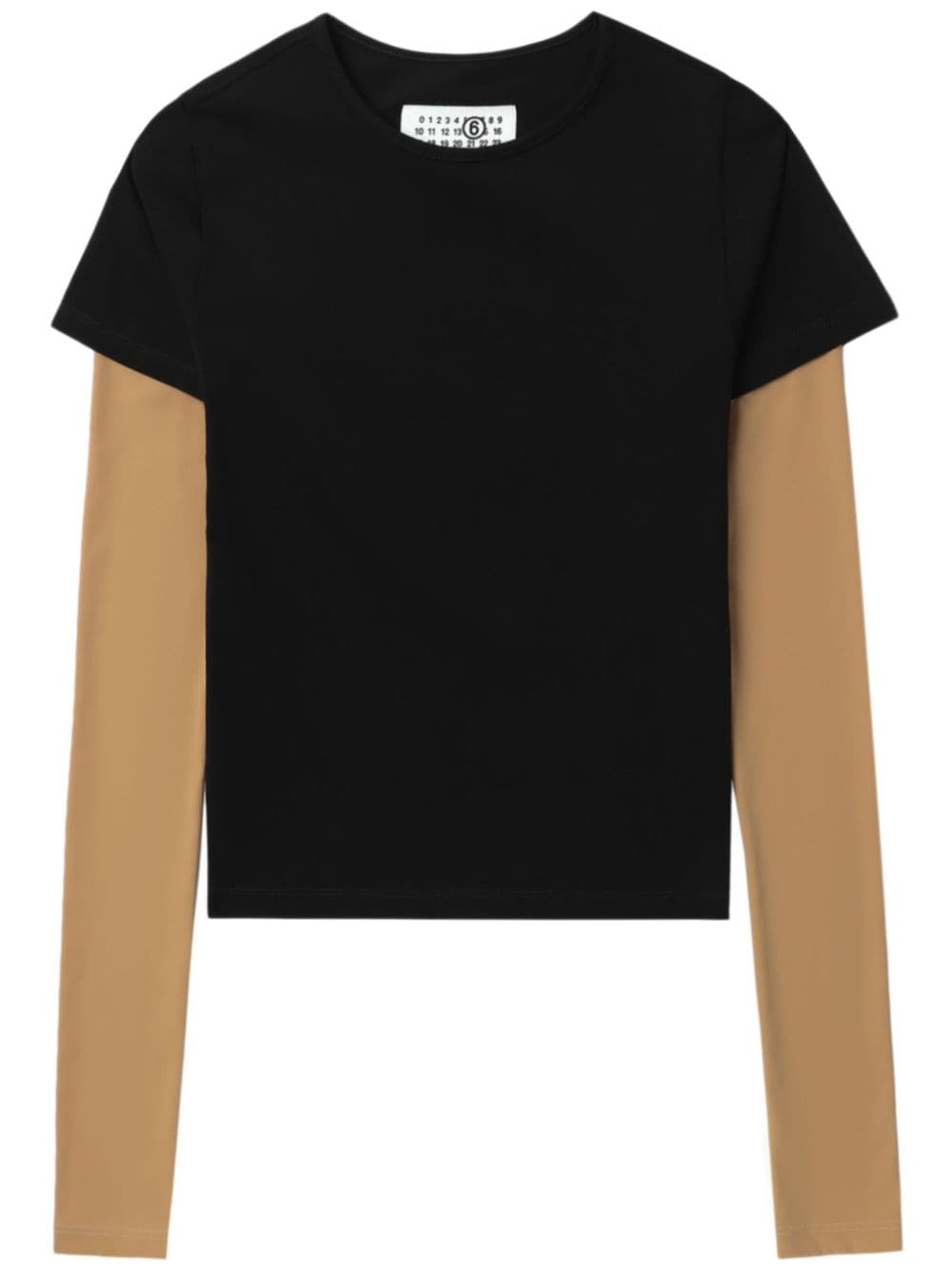 MM6 Maison Margiela contrasting sleeves t-shirt - Black von MM6 Maison Margiela