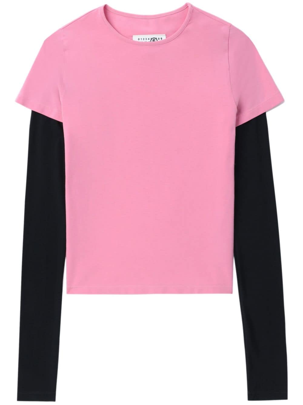 MM6 Maison Margiela contrasting sleeves t-shirt - Pink von MM6 Maison Margiela