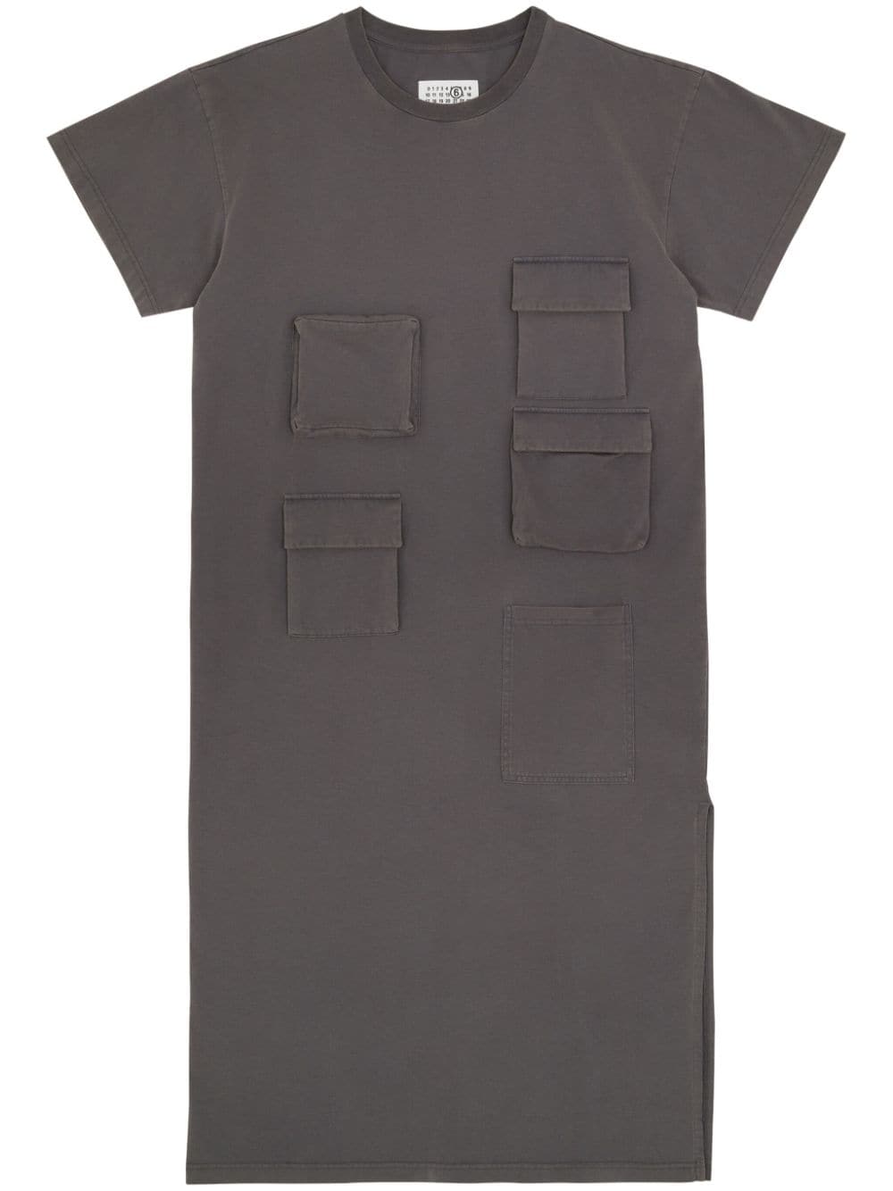 MM6 Maison Margiela cotton jersey midi dress - Grey von MM6 Maison Margiela