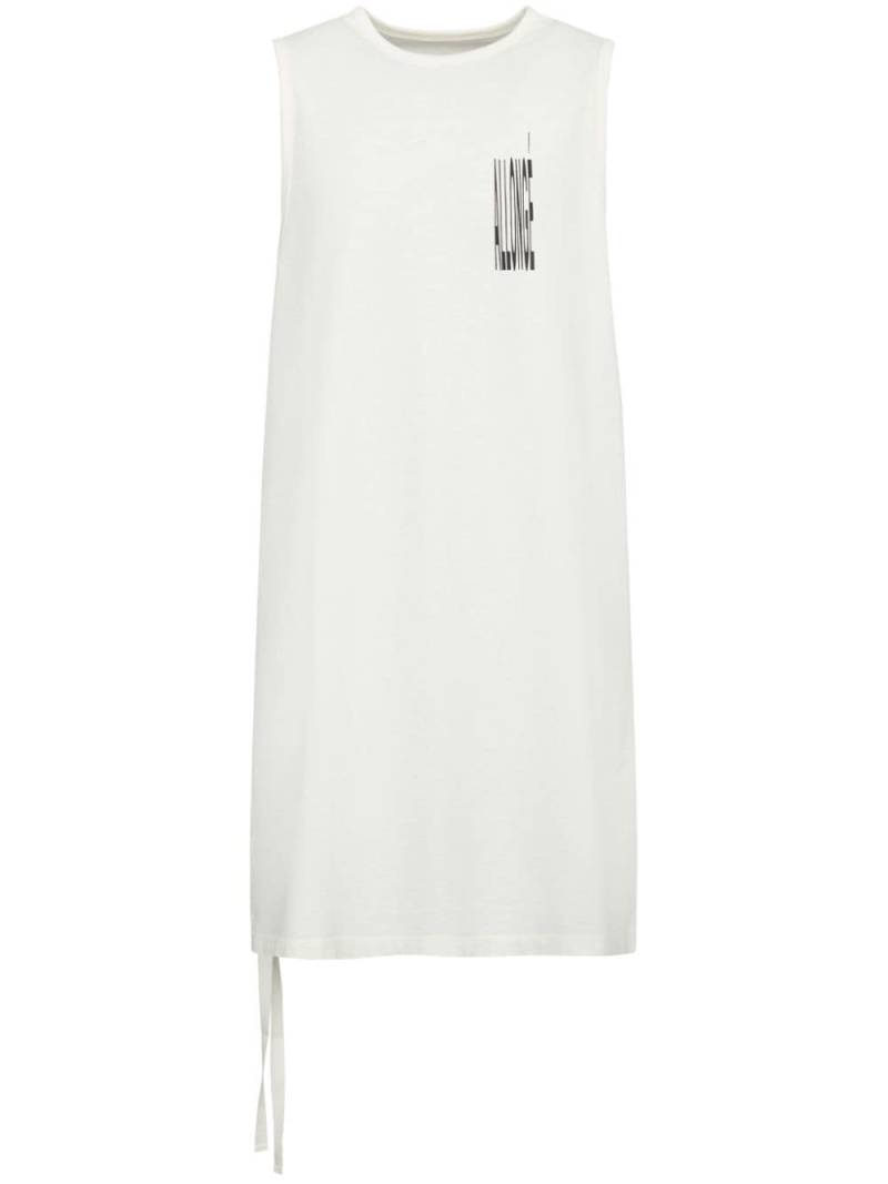 MM6 Maison Margiela cotton long tank top - White von MM6 Maison Margiela